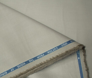 Burgoyne Men's Cotton Solids  Unstitched Trouser Fabric (Light Grey)