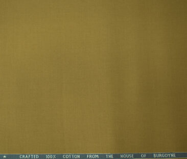 Burgoyne Men's Cotton Solids  Unstitched Trouser Fabric (Mustard Brown)