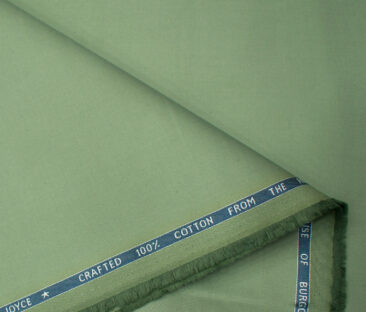 Burgoyne Men's Cotton Solids  Unstitched Trouser Fabric (Sage Green)