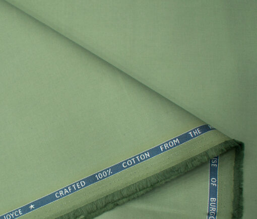 Burgoyne Men's Cotton Solids  Unstitched Trouser Fabric (Sage Green)