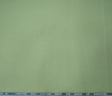 Burgoyne Men's Cotton Solids  Unstitched Trouser Fabric (Sage Green)
