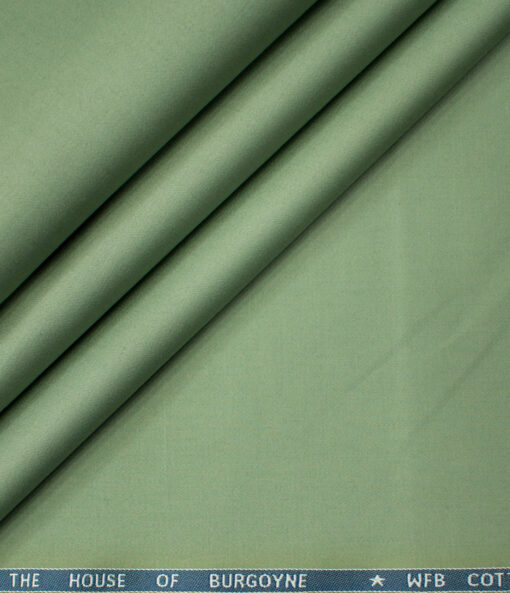 Burgoyne Men's Cotton Solids  Unstitched Trouser Fabric (Sage Green)