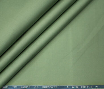 Burgoyne Men's Cotton Solids  Unstitched Trouser Fabric (Sage Green)