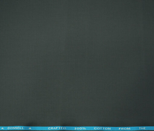 Burgoyne Men's Cotton Solids  Unstitched Trouser Fabric (Drak Grey)