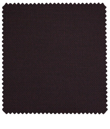 J.Hampstead Men's Polyester Viscose Structured 3.75 Meter Unstitched Suiting Fabric (Dark Wine)