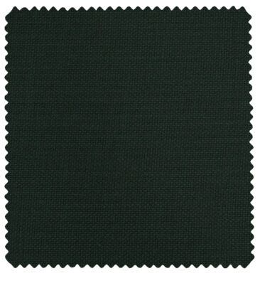 J.Hampstead Men's Polyester Viscose Structured 3.75 Meter Unstitched Suiting Fabric (Dark Pine Green)