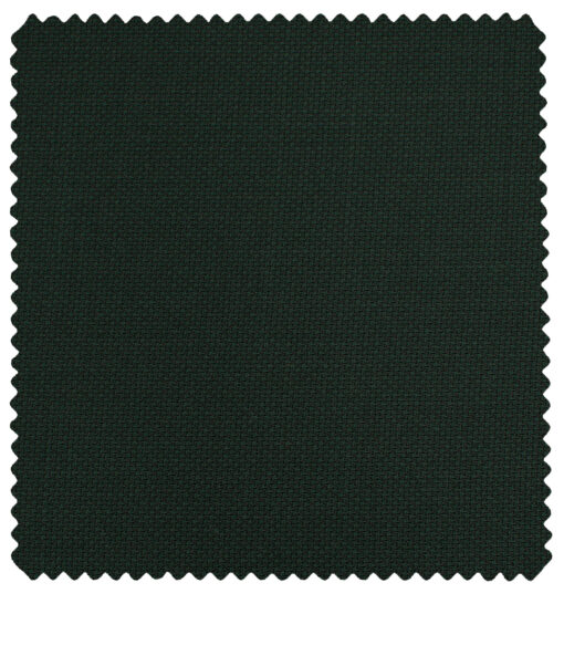 J.Hampstead Men's Polyester Viscose Structured 3.75 Meter Unstitched Suiting Fabric (Dark Pine Green)