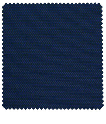 J.Hampstead Men's Polyester Viscose Structured 3.75 Meter Unstitched Suiting Fabric (Dark Royal Blue )