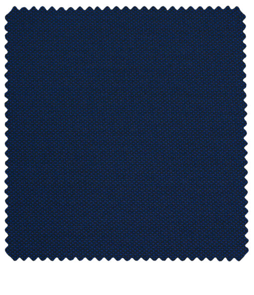 J.Hampstead Men's Polyester Viscose Structured 3.75 Meter Unstitched Suiting Fabric (Dark Royal Blue )
