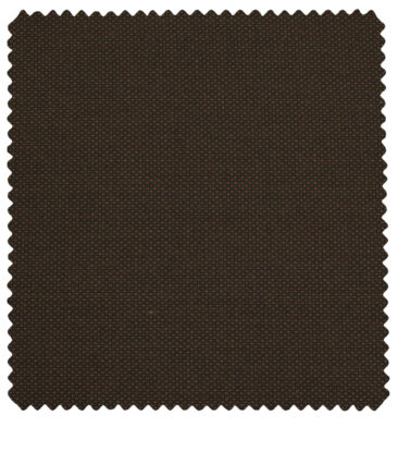 J.Hampstead Men's Polyester Viscose Structured 3.75 Meter Unstitched Suiting Fabric (Dark Mocha Brown)