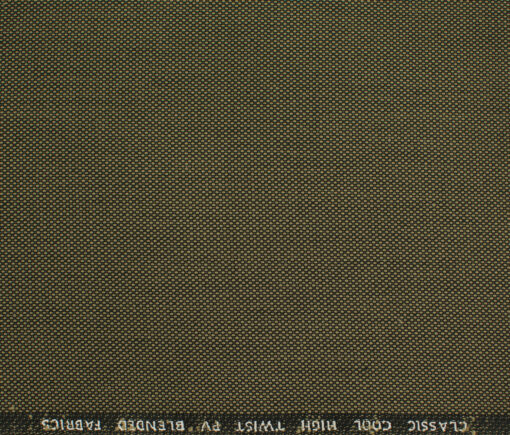 J.Hampstead Men's Polyester Viscose Structured 3.75 Meter Unstitched Suiting Fabric (Light Brown)