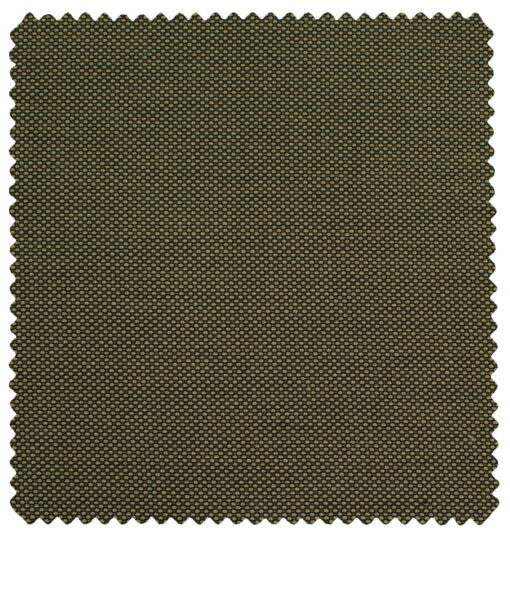 J.Hampstead Men's Polyester Viscose Structured 3.75 Meter Unstitched Suiting Fabric (Light Brown)