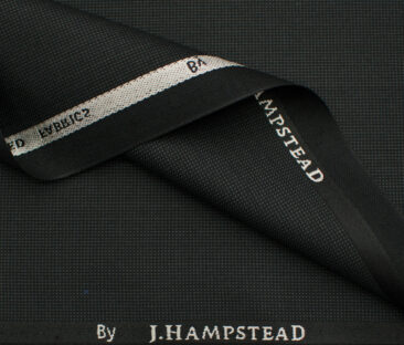 J.Hampstead Men's Polyester Viscose Structured 3.75 Meter Unstitched Suiting Fabric (Blackish Grey)