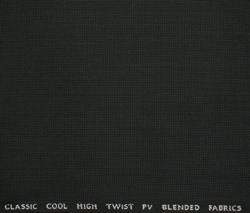 J.Hampstead Men's Polyester Viscose Structured 3.75 Meter Unstitched Suiting Fabric (Blackish Grey)