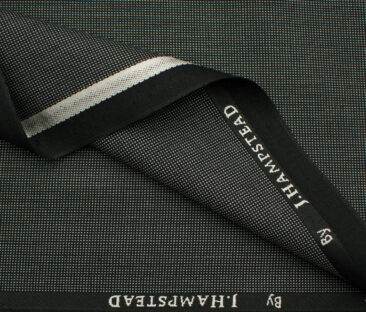 J.Hampstead Men's Polyester Viscose Structured 3.75 Meter Unstitched Suiting Fabric (Light Grey)