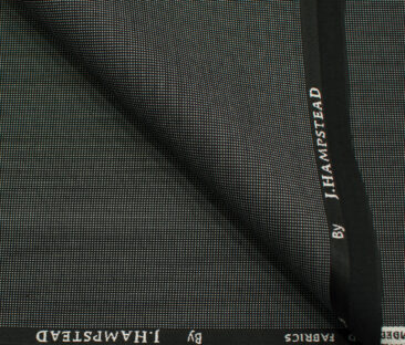 J.Hampstead Men's Polyester Viscose Structured 3.75 Meter Unstitched Suiting Fabric (Light Grey)
