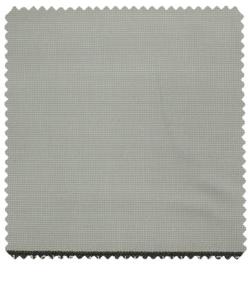 J.Hampstead Men's Polyester Viscose Structured 3.75 Meter Unstitched Suiting Fabric (Light Grey)