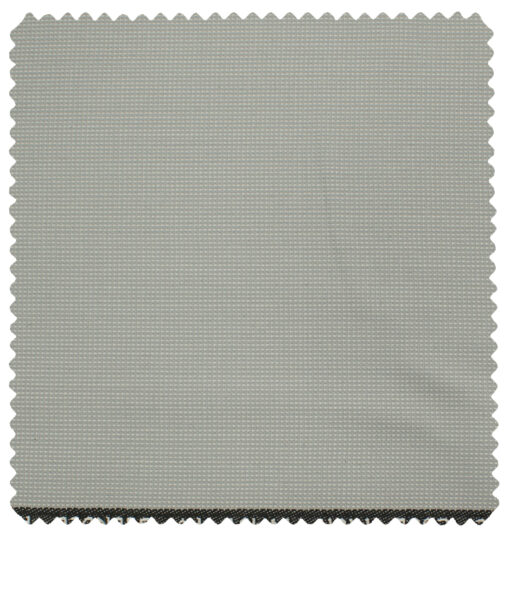 J.Hampstead Men's Polyester Viscose Structured 3.75 Meter Unstitched Suiting Fabric (Light Grey)