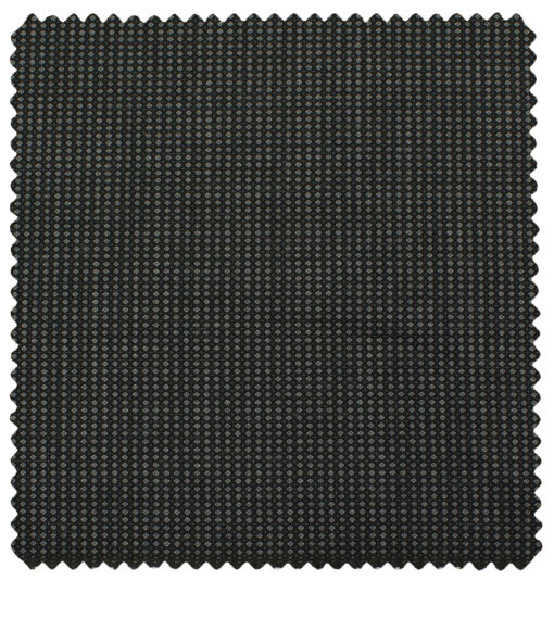 J.Hampstead Men's Polyester Viscose Structured 3.75 Meter Unstitched Suiting Fabric (Dark Grey)