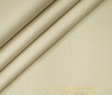 J.Hampstead Men's Cotton Structured  Unstitched Trouser Fabric (Beige)