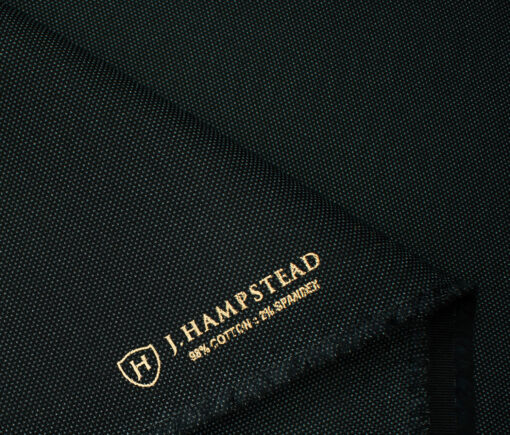 J.Hampstead Men's Cotton Structured  Unstitched Trouser Fabric (Black)