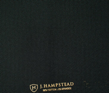J.Hampstead Men's Cotton Structured  Unstitched Trouser Fabric (Black)