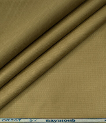 Raymond Men's Cotton Structured  Unstitched Trouser Fabric (Khakhi)