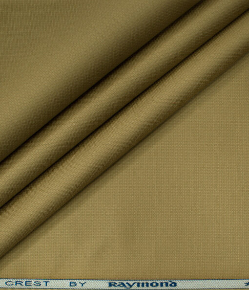 Raymond Men's Cotton Structured  Unstitched Trouser Fabric (Khakhi)