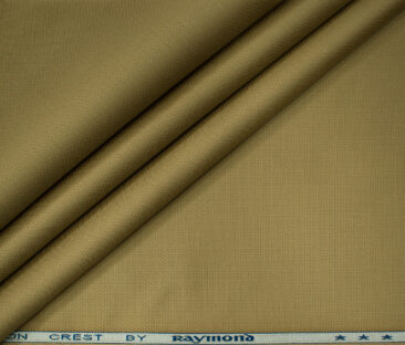 Raymond Men's Cotton Structured  Unstitched Trouser Fabric (Khakhi)