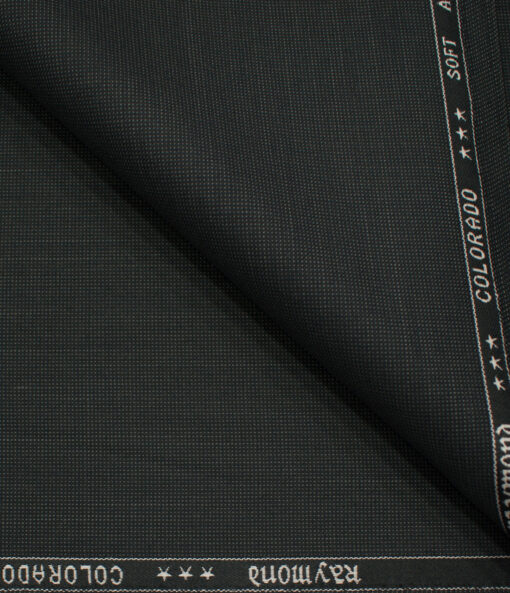 Raymond Men's Polyester Viscose Structured  Unstitched Suiting Fabric (Blackish Grey)