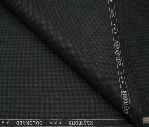 Raymond Men's Polyester Viscose Structured  Unstitched Suiting Fabric (Blackish Grey)