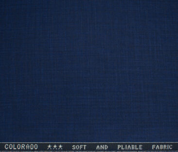 Raymond Men's Polyester Viscose Self Design  Unstitched Suiting Fabric (Royal Blue)