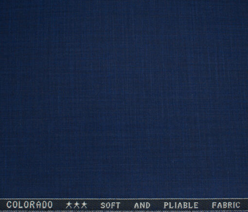 Raymond Men's Polyester Viscose Self Design  Unstitched Suiting Fabric (Royal Blue)