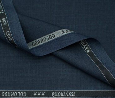 Raymond Men's Polyester Viscose Self Design  Unstitched Suiting Fabric (Aegean Blue)
