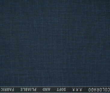Raymond Men's Polyester Viscose Self Design  Unstitched Suiting Fabric (Aegean Blue)