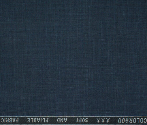 Raymond Men's Polyester Viscose Self Design  Unstitched Suiting Fabric (Aegean Blue)