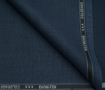 Raymond Men's Polyester Viscose Self Design  Unstitched Suiting Fabric (Aegean Blue)