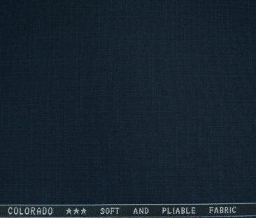 Raymond Men's Polyester Viscose Self Design  Unstitched Suiting Fabric (Dark Blue)