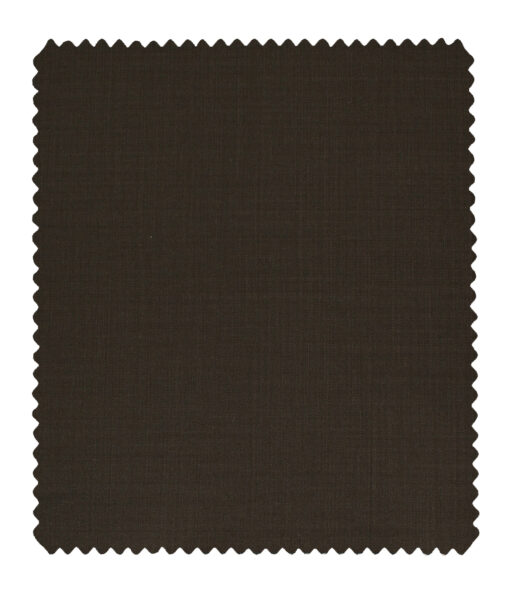 Raymond Men's Polyester Viscose Solids  Unstitched Suiting Fabric (Dark Brown)