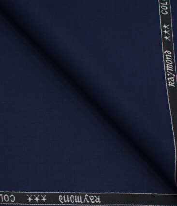Raymond Men's Polyester Viscose Solids  Unstitched Suiting Fabric (Dark Royal Blue)