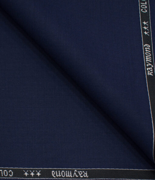 Raymond Men's Polyester Viscose Solids  Unstitched Suiting Fabric (Dark Royal Blue)