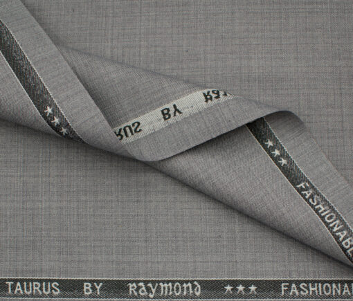 Raymond Men's Polyester Viscose Self Design  Unstitched Suiting Fabric (Light Grey)
