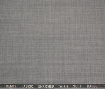 Raymond Men's Polyester Viscose Self Design  Unstitched Suiting Fabric (Light Grey)