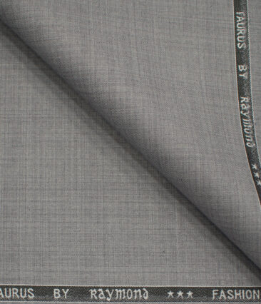 Raymond Men's Polyester Viscose Self Design  Unstitched Suiting Fabric (Light Grey)