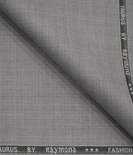 Raymond Men's Polyester Viscose Self Design  Unstitched Suiting Fabric (Light Grey)