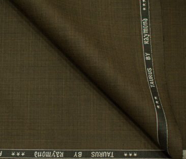 Raymond Men's Polyester Viscose Self Design  Unstitched Suiting Fabric (Brown)