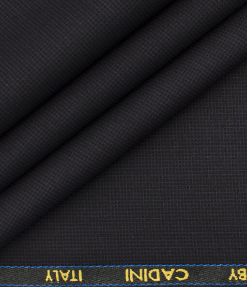 Cadini Men's Polyester Viscose Structured  Unstitched Suiting Fabric (Dark Purple) - Image 1