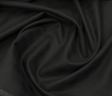 Cadini Men's Terry Rayon Checks 3.75 Meter Unstitched Suiting Fabric (Black)