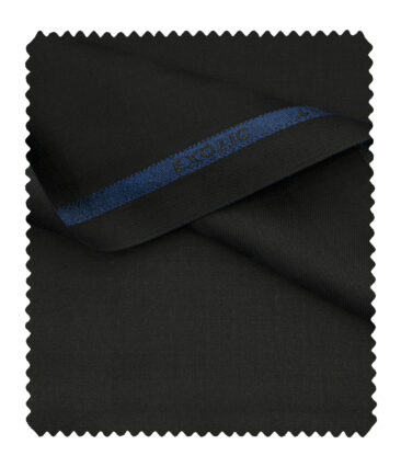 Cadini Men's Terry Rayon Checks 3.75 Meter Unstitched Suiting Fabric (Black)