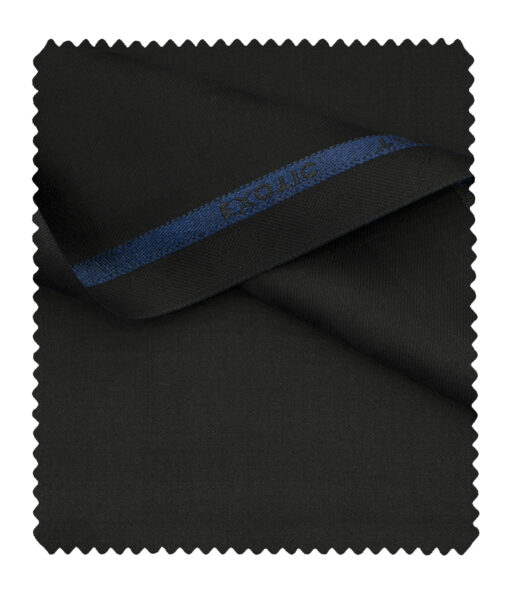 Cadini Men's Terry Rayon Checks 3.75 Meter Unstitched Suiting Fabric (Black)